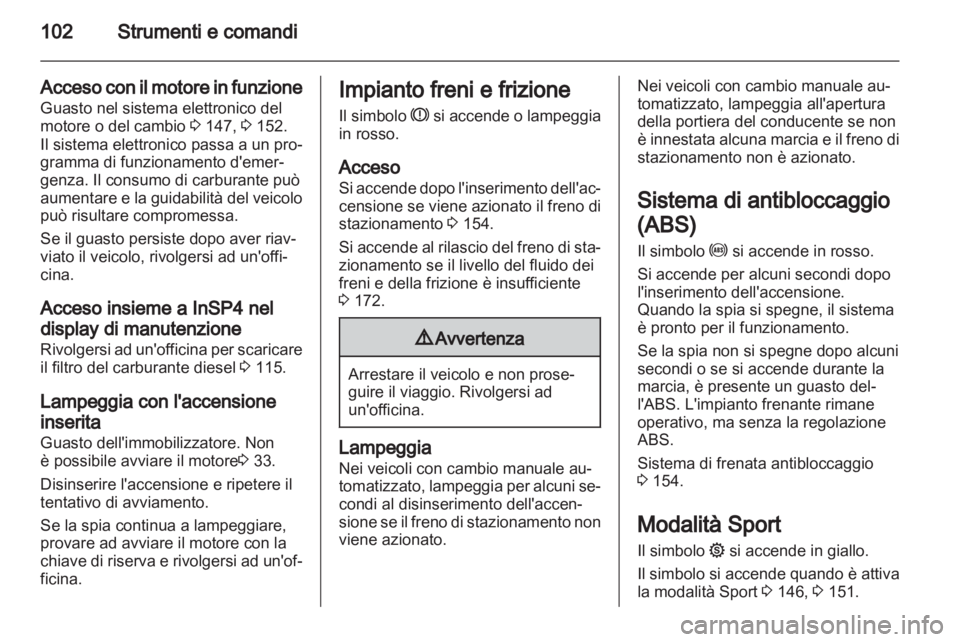 OPEL ASTRA H 2012  Manuale di uso e manutenzione (in Italian) 