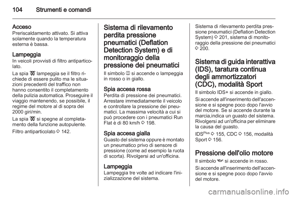 OPEL ASTRA H 2012  Manuale di uso e manutenzione (in Italian) 