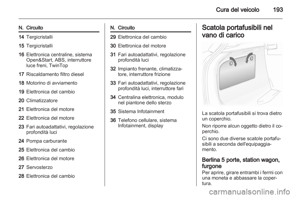 OPEL ASTRA H 2012  Manuale di uso e manutenzione (in Italian) 
