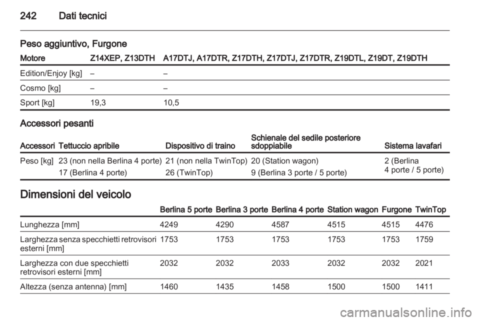 OPEL ASTRA H 2012  Manuale di uso e manutenzione (in Italian) 
