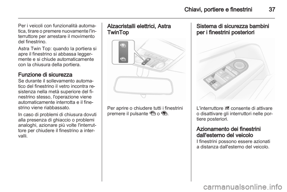 OPEL ASTRA H 2012  Manuale di uso e manutenzione (in Italian) 