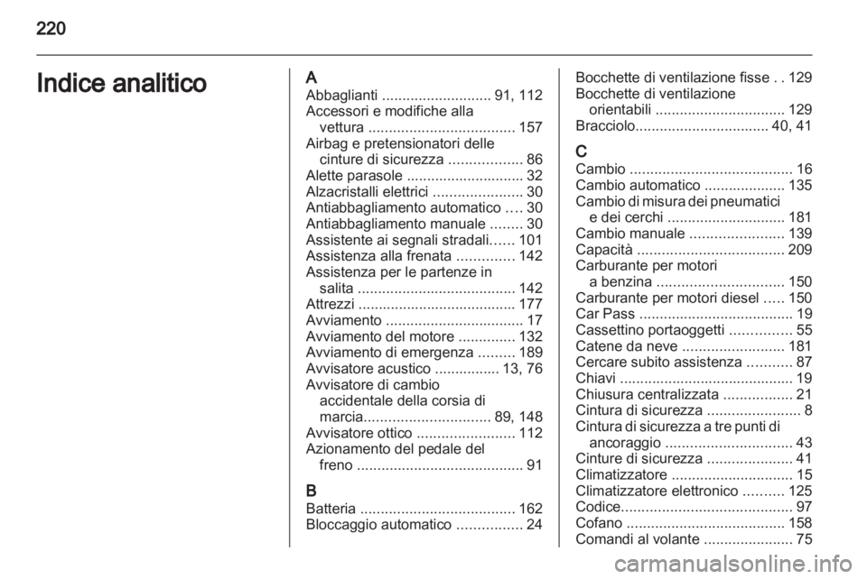 OPEL ASTRA J 2010.5  Manuale di uso e manutenzione (in Italian) 