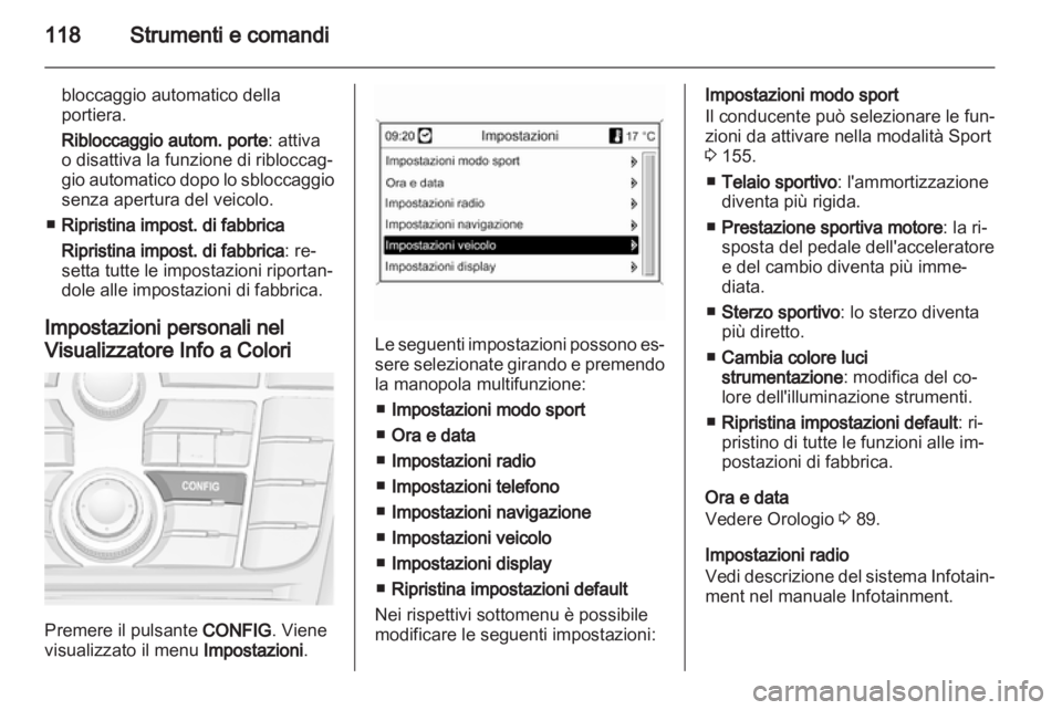 OPEL ASTRA J 2011  Manuale di uso e manutenzione (in Italian) 