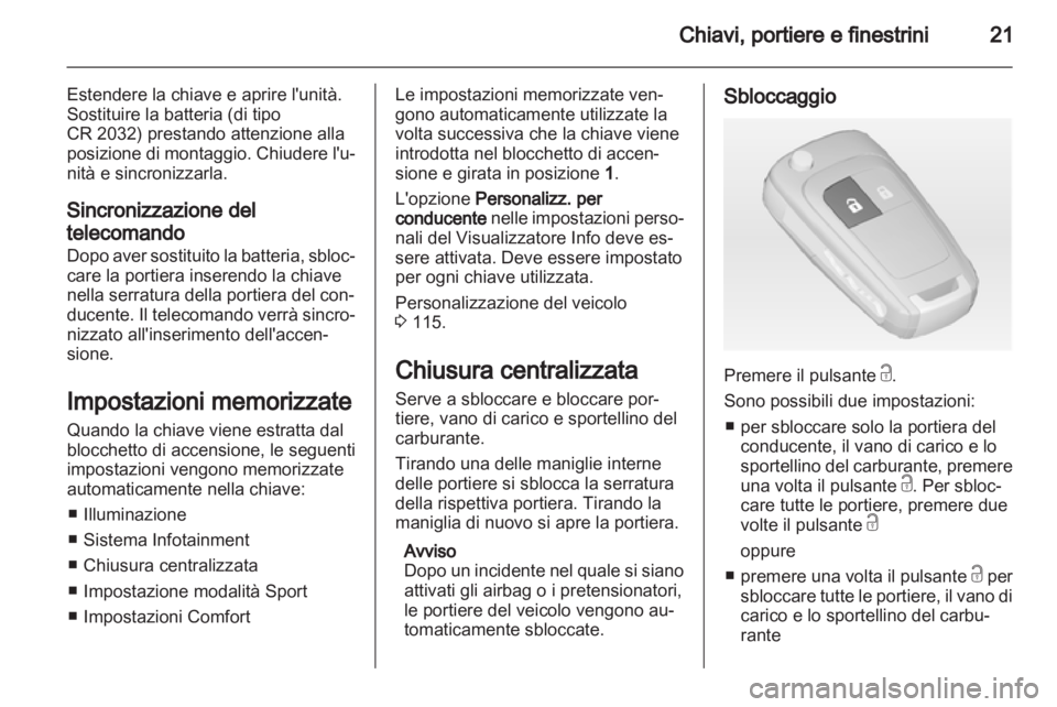 OPEL ASTRA J 2011  Manuale di uso e manutenzione (in Italian) 