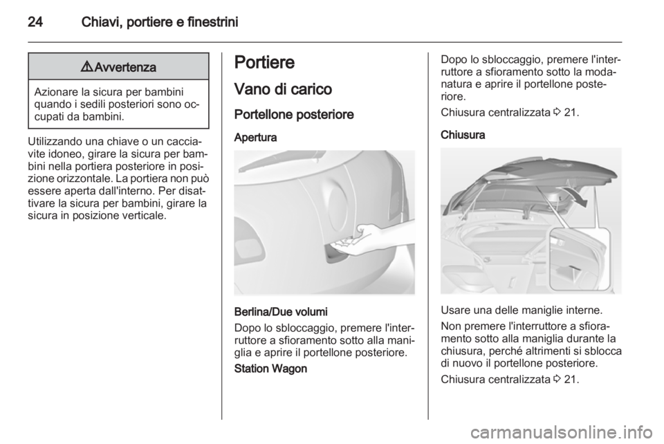 OPEL ASTRA J 2011  Manuale di uso e manutenzione (in Italian) 