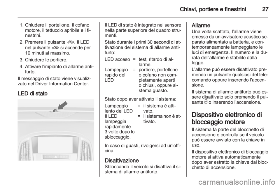 OPEL ASTRA J 2011  Manuale di uso e manutenzione (in Italian) 