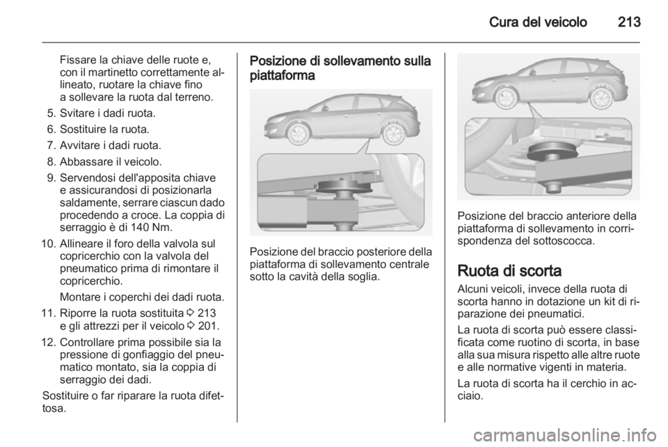 OPEL ASTRA J 2011.5  Manuale di uso e manutenzione (in Italian) 