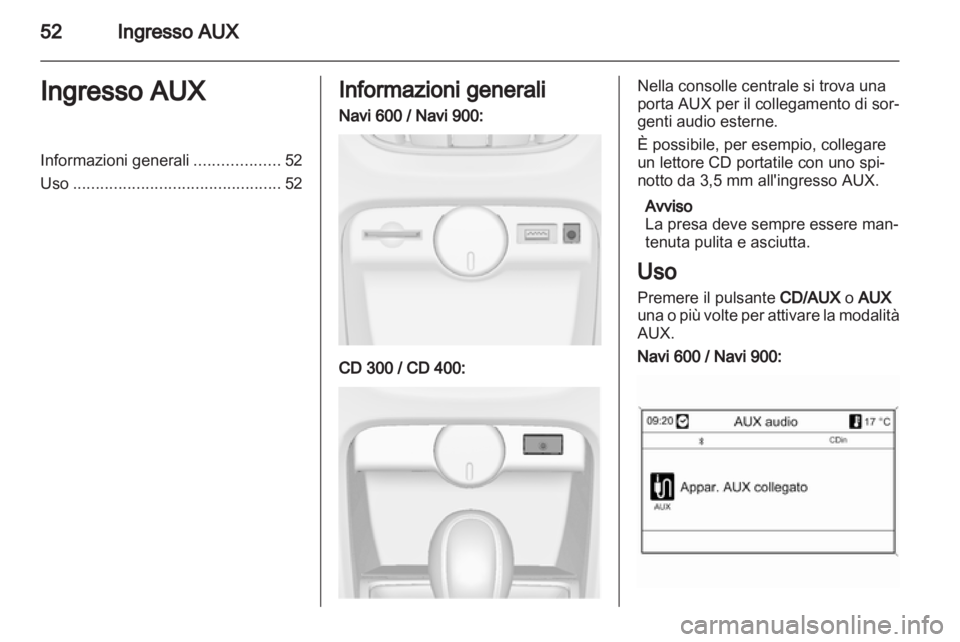OPEL ASTRA J 2012  Manuale del sistema Infotainment (in Italian) 