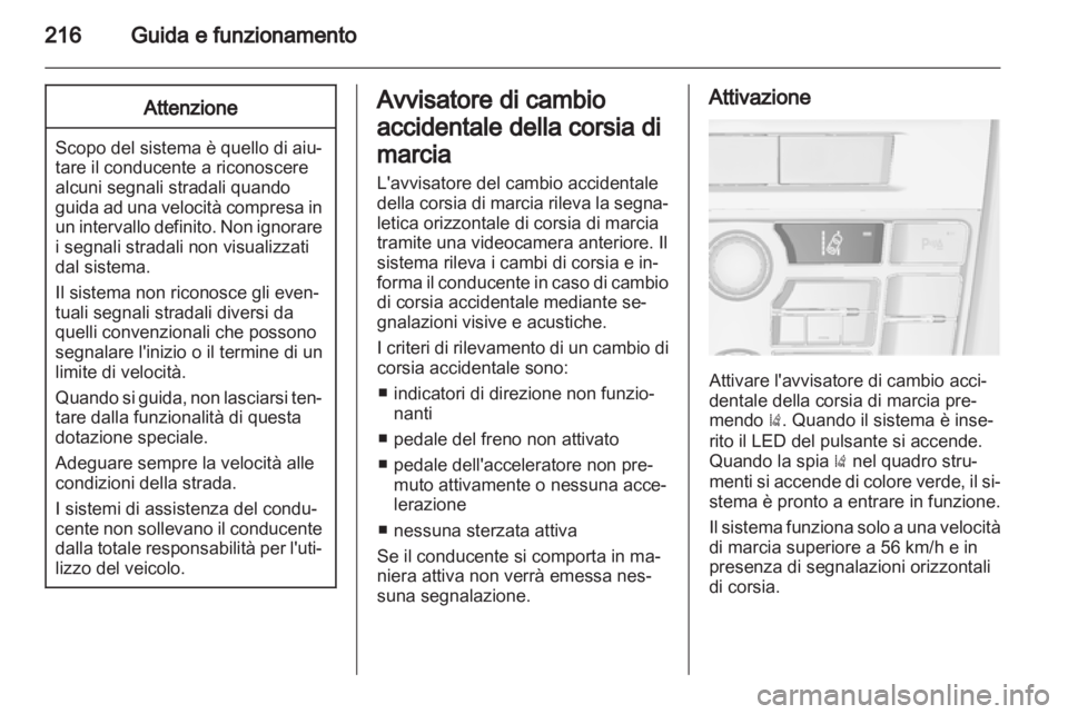OPEL ASTRA J 2013  Manuale di uso e manutenzione (in Italian) 