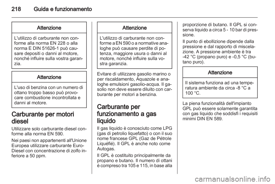 OPEL ASTRA J 2013  Manuale di uso e manutenzione (in Italian) 