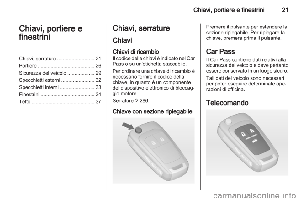 OPEL ASTRA J 2013  Manuale di uso e manutenzione (in Italian) 