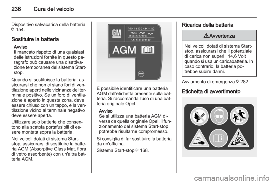 OPEL ASTRA J 2013  Manuale di uso e manutenzione (in Italian) 