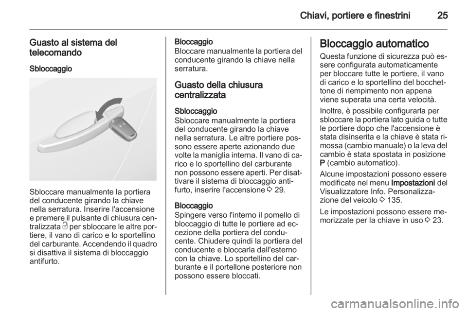OPEL ASTRA J 2013  Manuale di uso e manutenzione (in Italian) 
