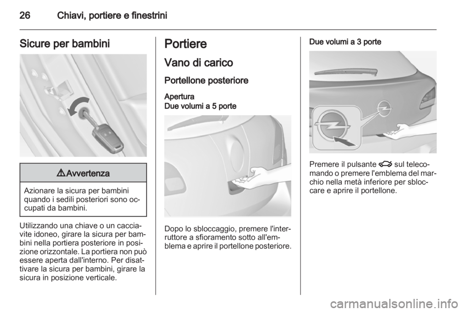OPEL ASTRA J 2013  Manuale di uso e manutenzione (in Italian) 