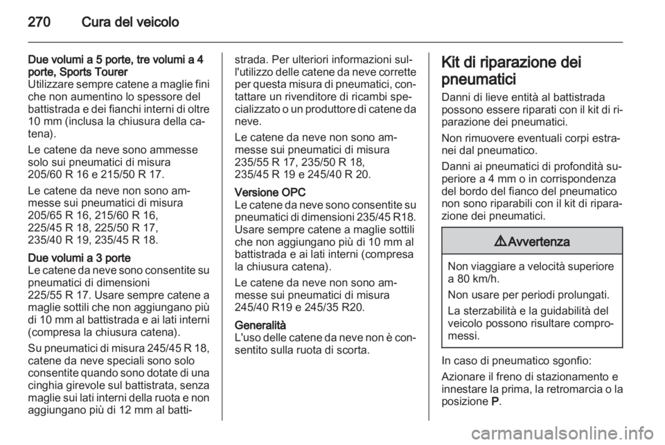 OPEL ASTRA J 2013  Manuale di uso e manutenzione (in Italian) 