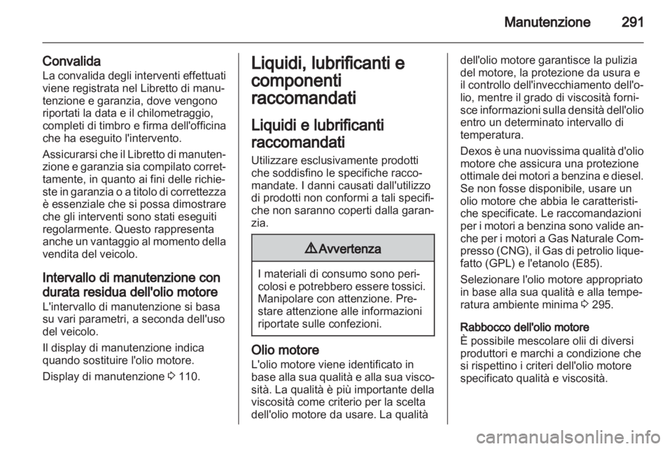 OPEL ASTRA J 2013  Manuale di uso e manutenzione (in Italian) 