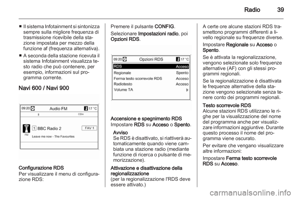 OPEL ASTRA J 2013.5  Manuale del sistema Infotainment (in Italian) 