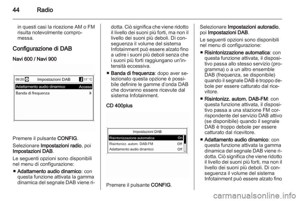 OPEL ASTRA J 2013.5  Manuale del sistema Infotainment (in Italian) 