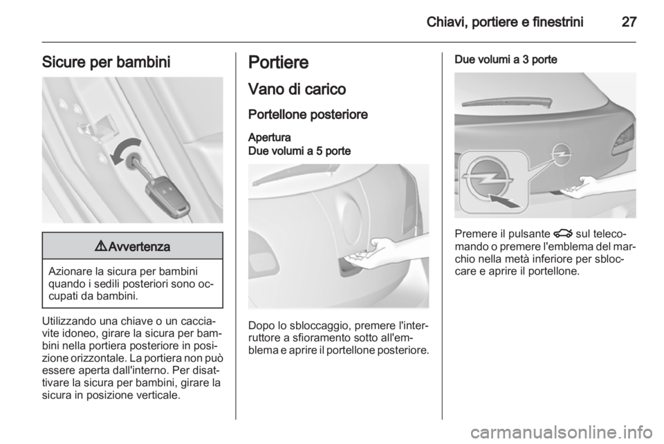 OPEL ASTRA J 2013.5  Manuale di uso e manutenzione (in Italian) 