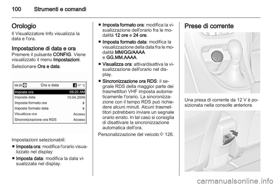 OPEL ASTRA J HB5 & ST 2012  Manuale di uso e manutenzione (in Italian) 