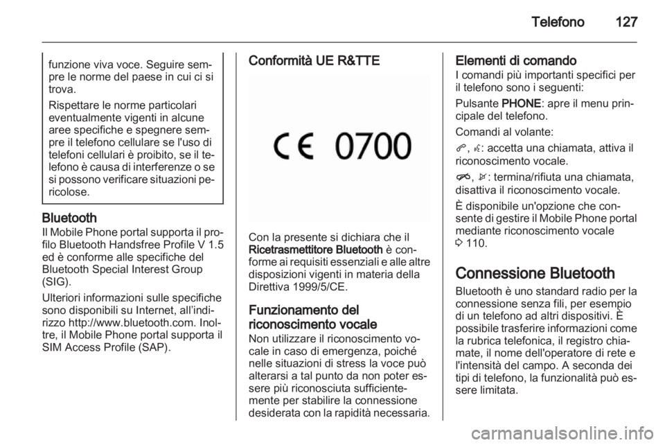 OPEL CASCADA 2013.5  Manuale del sistema Infotainment (in Italian) 