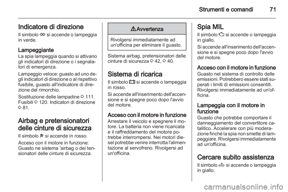 OPEL COMBO 2011  Manuale di uso e manutenzione (in Italian) 