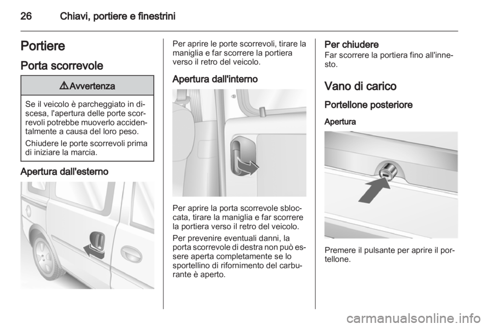 OPEL COMBO 2011.5  Manuale di uso e manutenzione (in Italian) 