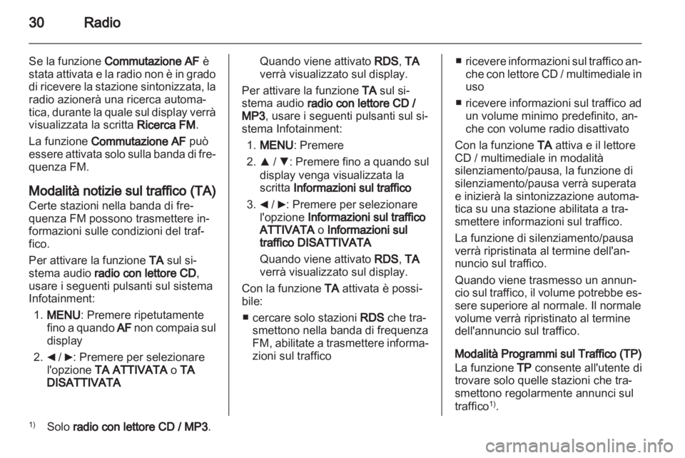 OPEL COMBO D 2013  Manuale del sistema Infotainment (in Italian) 