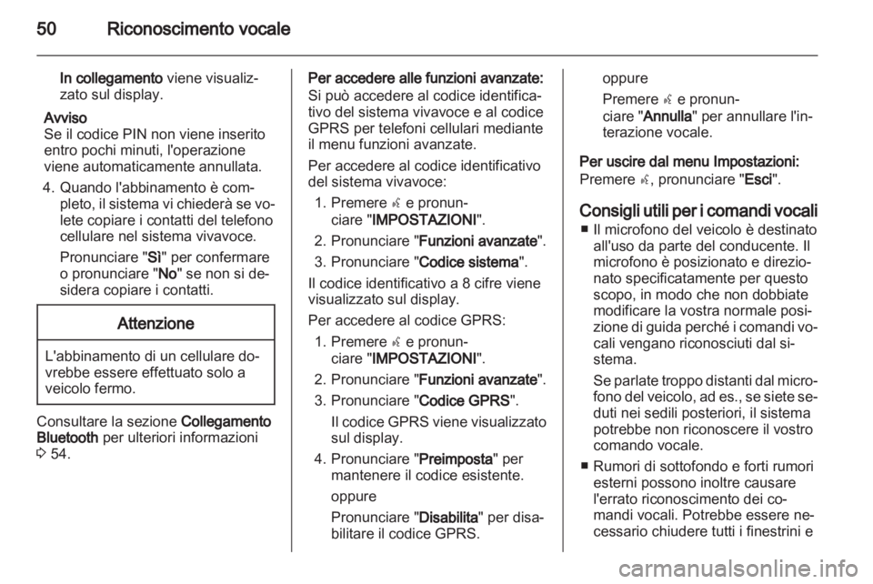 OPEL COMBO D 2013  Manuale del sistema Infotainment (in Italian) 