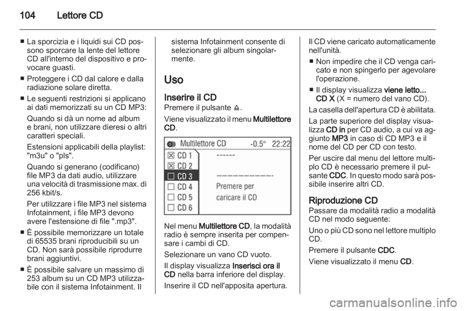 OPEL CORSA 2010.5  Manuale del sistema Infotainment (in Italian) 