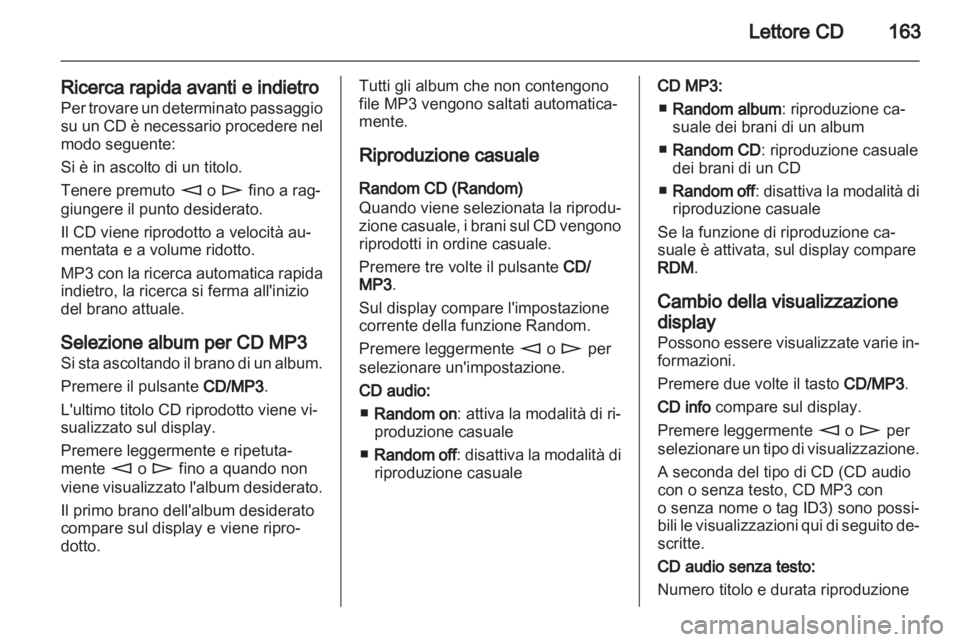 OPEL CORSA 2010.5  Manuale del sistema Infotainment (in Italian) 