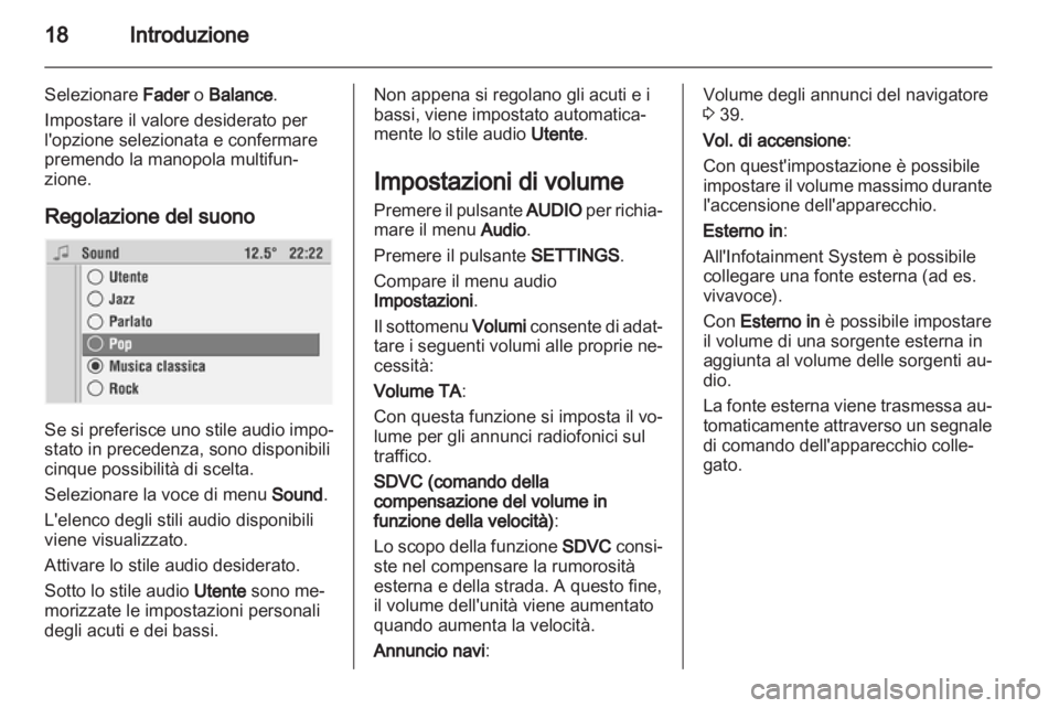 OPEL CORSA 2010.5  Manuale del sistema Infotainment (in Italian) 