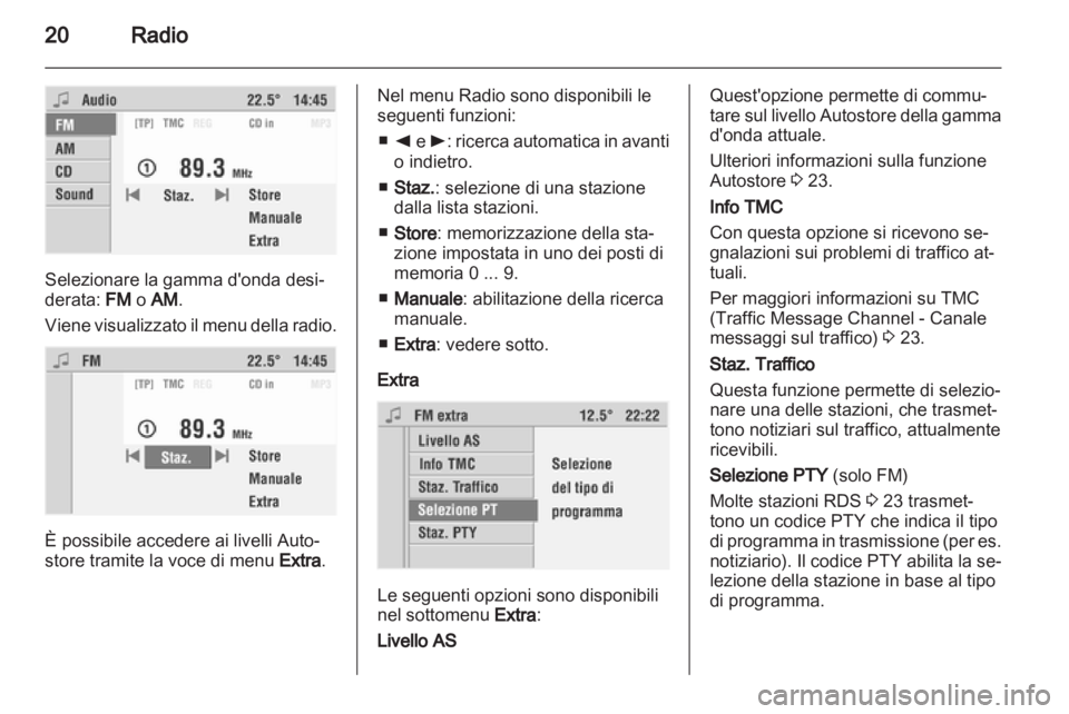 OPEL CORSA 2010.5  Manuale del sistema Infotainment (in Italian) 