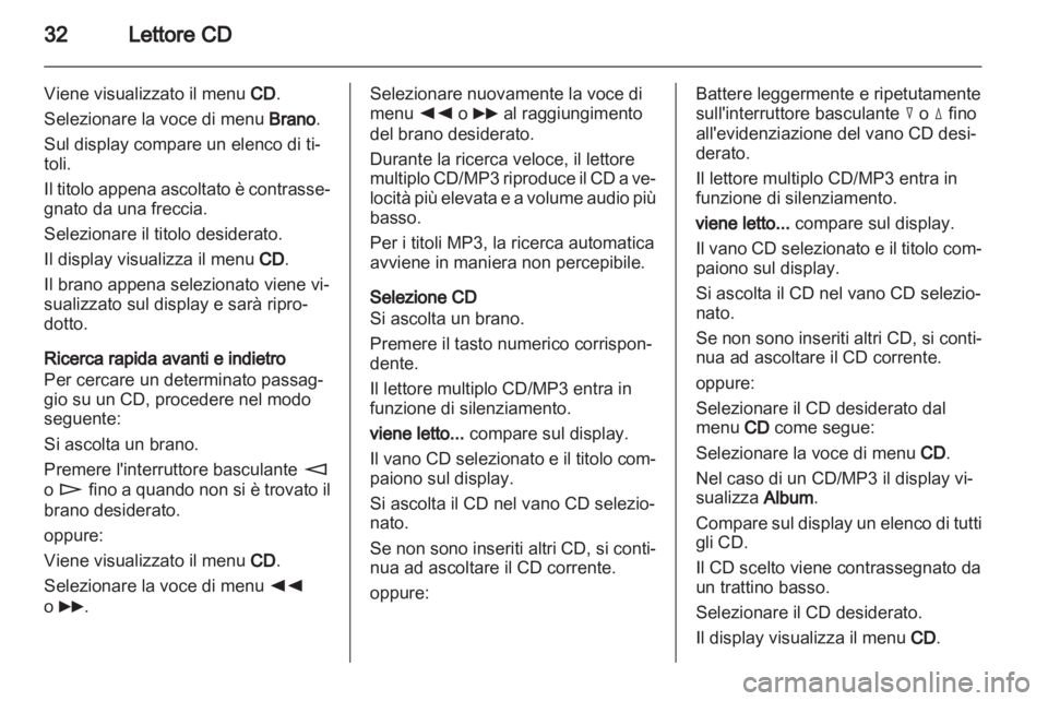 OPEL CORSA 2010.5  Manuale del sistema Infotainment (in Italian) 