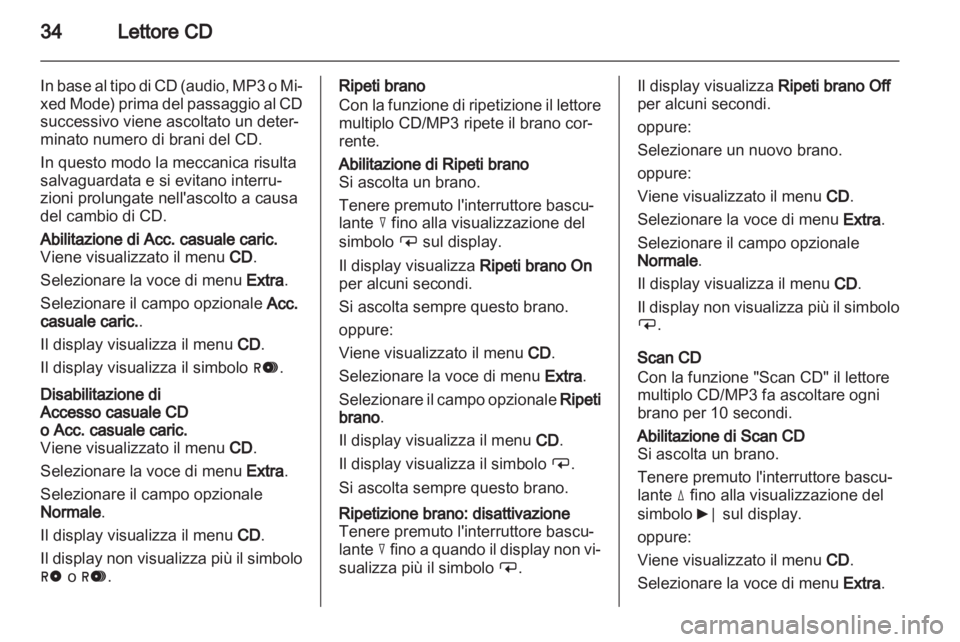 OPEL CORSA 2010.5  Manuale del sistema Infotainment (in Italian) 