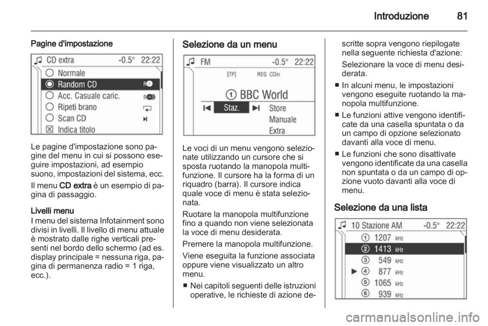 OPEL CORSA 2010.5  Manuale del sistema Infotainment (in Italian) 