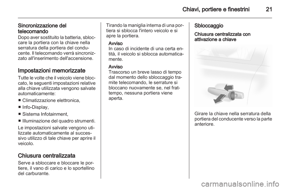 OPEL CORSA 2010.5  Manuale di uso e manutenzione (in Italian) 