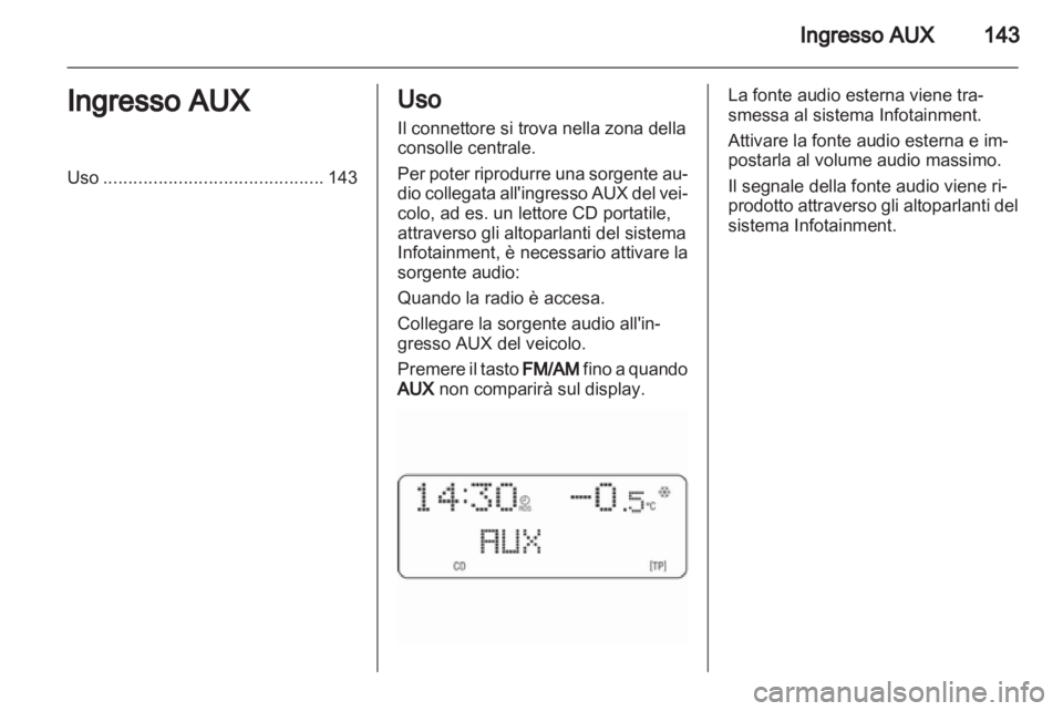 OPEL CORSA 2011  Manuale del sistema Infotainment (in Italian) 