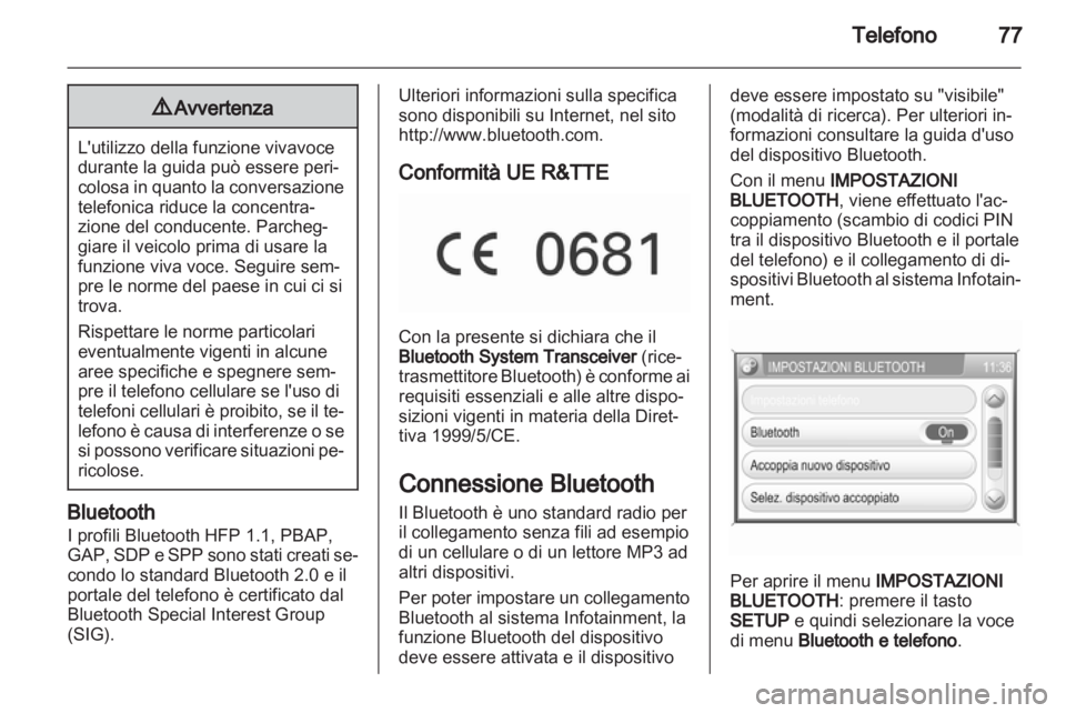 OPEL CORSA 2011  Manuale del sistema Infotainment (in Italian) 