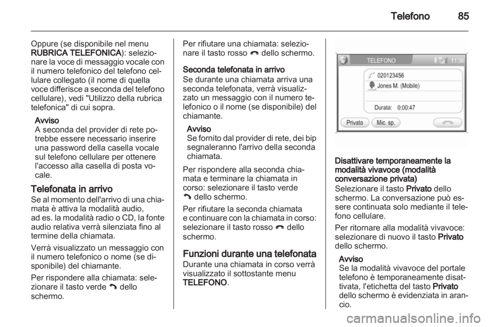 OPEL CORSA 2011  Manuale del sistema Infotainment (in Italian) 