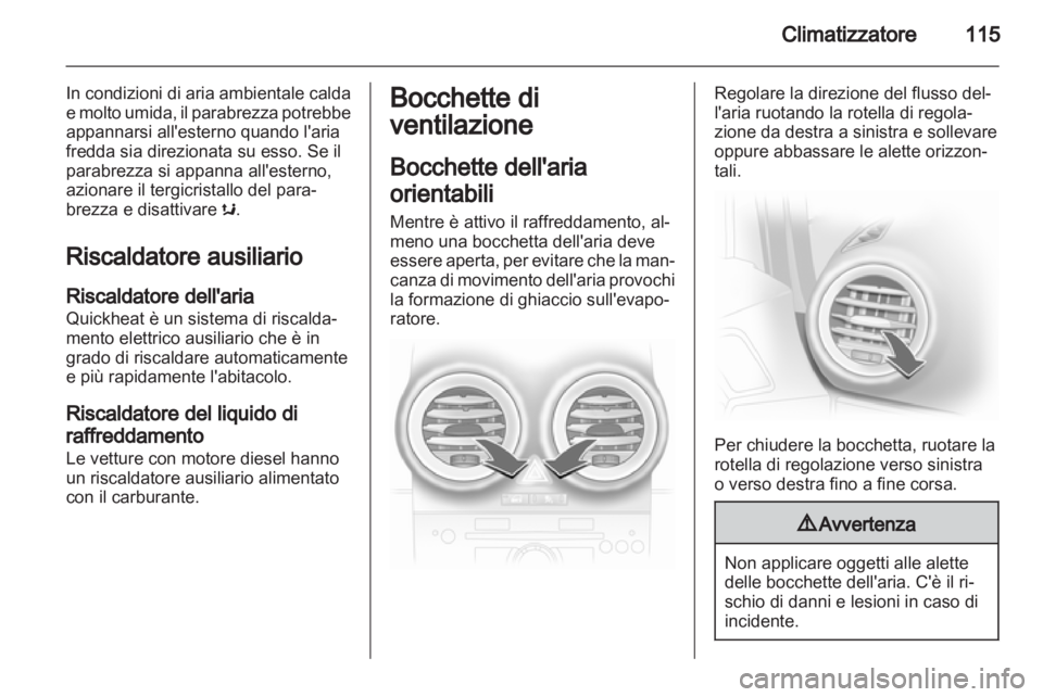 OPEL CORSA 2011.5  Manuale di uso e manutenzione (in Italian) 