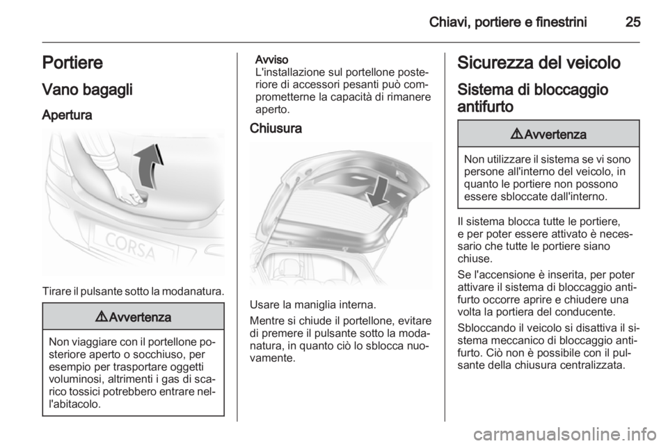 OPEL CORSA 2011.5  Manuale di uso e manutenzione (in Italian) 