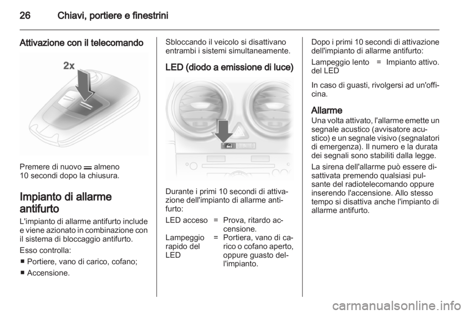 OPEL CORSA 2011.5  Manuale di uso e manutenzione (in Italian) 