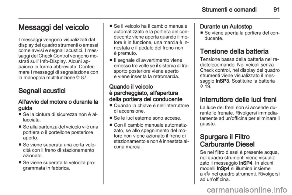 OPEL CORSA 2011.5  Manuale di uso e manutenzione (in Italian) 