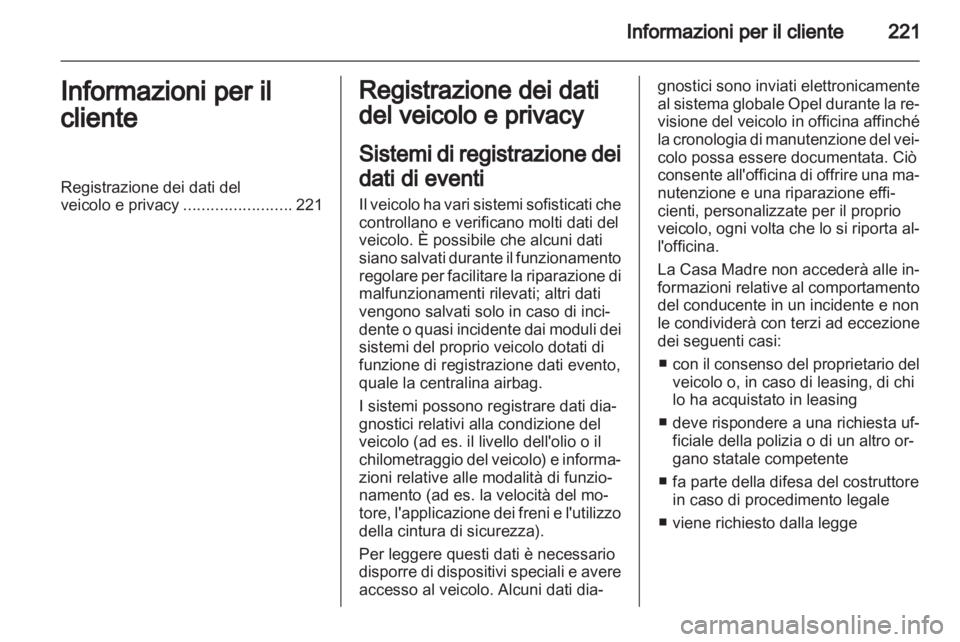 OPEL CORSA 2012  Manuale di uso e manutenzione (in Italian) 