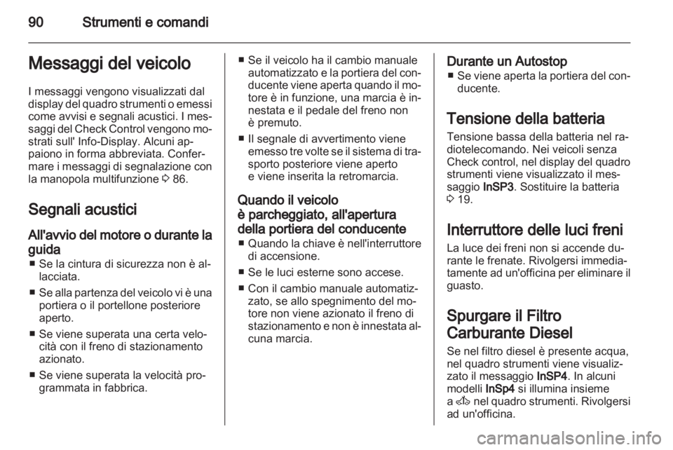 OPEL CORSA 2012  Manuale di uso e manutenzione (in Italian) 