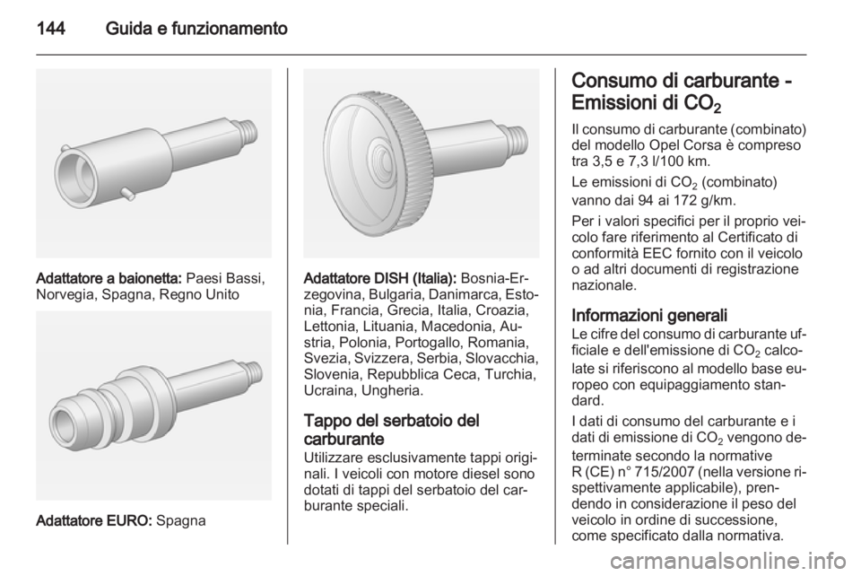 OPEL CORSA 2012.5  Manuale di uso e manutenzione (in Italian) 