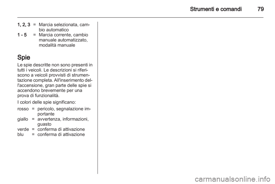 OPEL CORSA 2012.5  Manuale di uso e manutenzione (in Italian) 