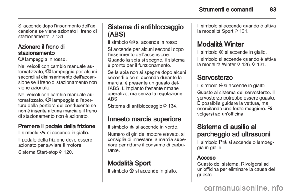 OPEL CORSA 2012.5  Manuale di uso e manutenzione (in Italian) 