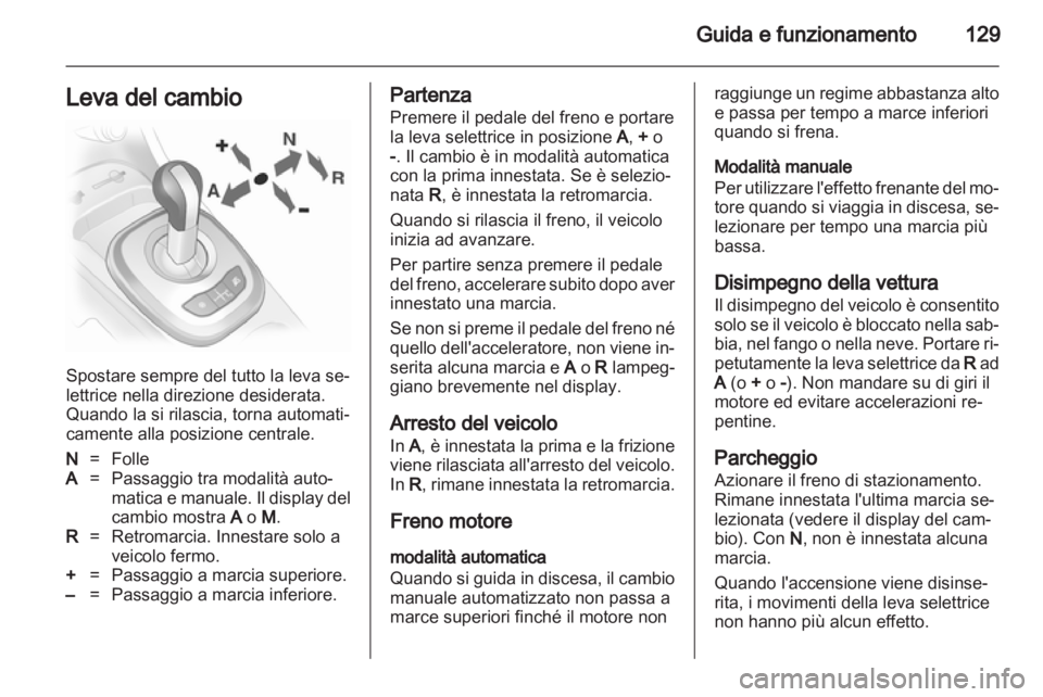OPEL CORSA 2013  Manuale di uso e manutenzione (in Italian) 